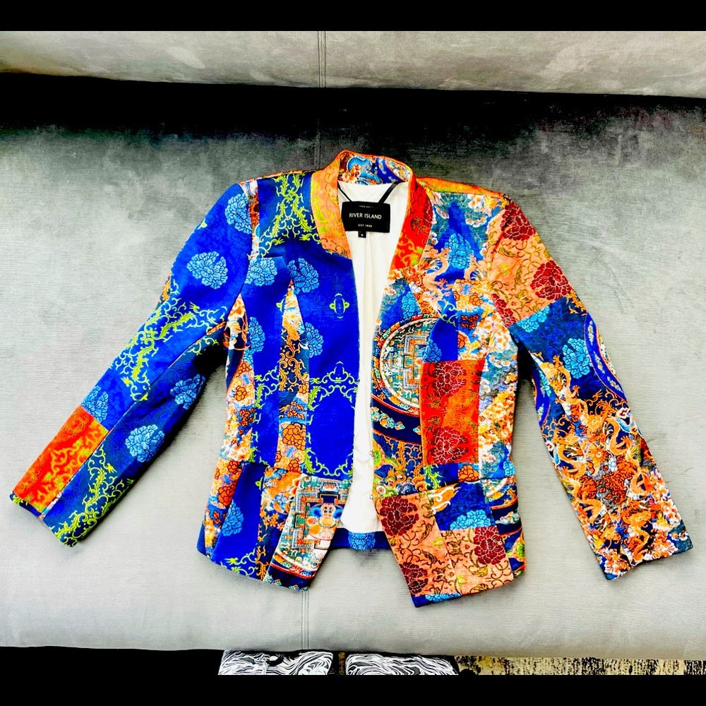 River Island Jacket - patchwork style size S